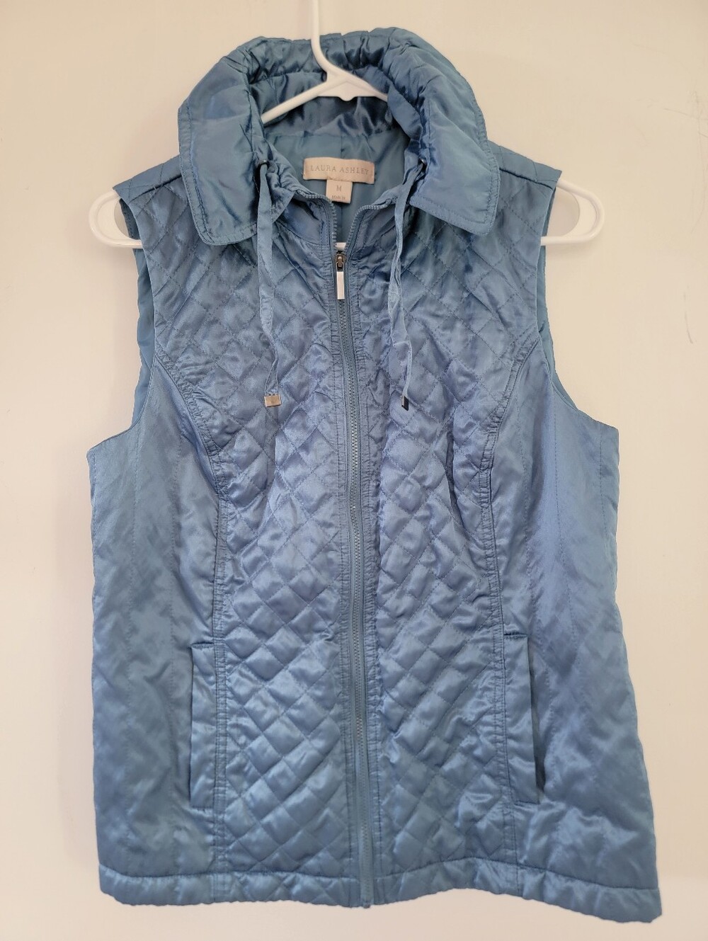 Laura Ashley Powder Blue Quilted Vest Women's Medium